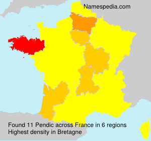 Surname Pendic in France