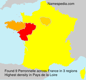Surname Perronnelle in France