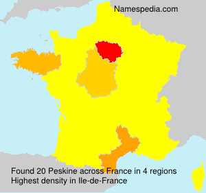Surname Peskine in France
