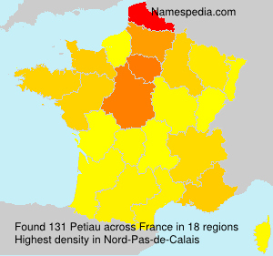 Surname Petiau in France