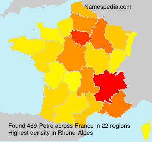 Surname Petre in France
