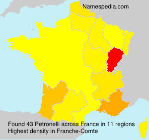 Surname Petronelli in France