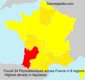 Surname Peyresblanques in France