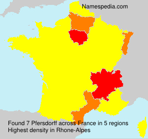 Surname Pfersdorff in France