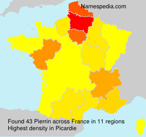 Surname Pierrin in France