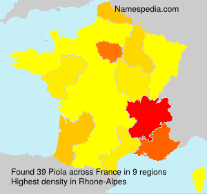 Surname Piola in France