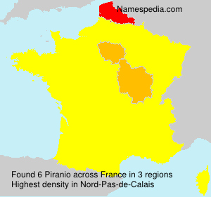 Surname Piranio in France