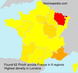 Surname Piroth in France