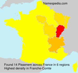 Surname Pissenem in France