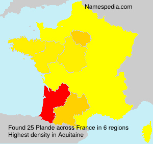 Surname Plande in France