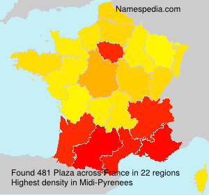 Surname Plaza in France