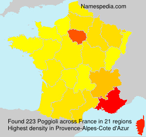 Surname Poggioli in France