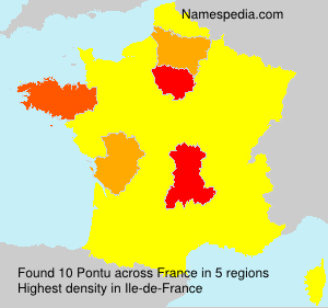 Surname Pontu in France