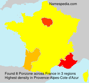 Surname Ponzone in France