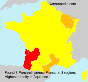 Surname Porcarelli in France