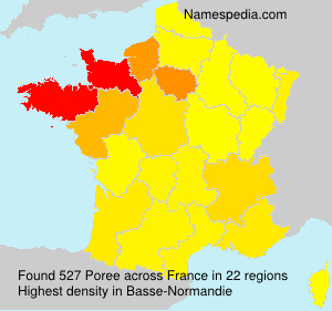 Surname Poree in France