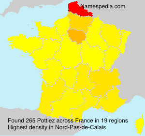 Surname Pottiez in France