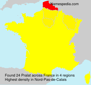 Surname Pralat in France