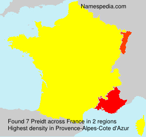 Surname Preidt in France