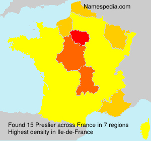 Surname Preslier in France