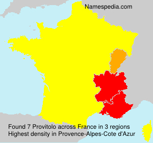 Surname Provitolo in France