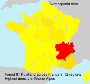 Surname Puvilland in France