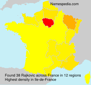 Surname Rajkovic in France
