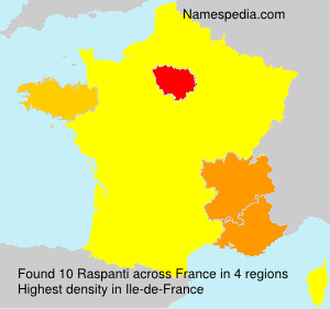 Surname Raspanti in France