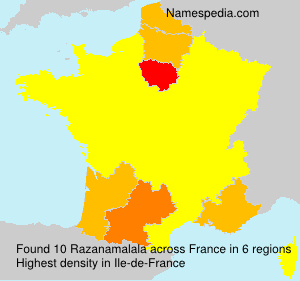 Surname Razanamalala in France