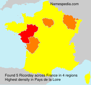 Surname Ricorday in France