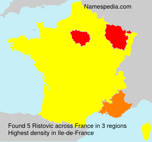 Surname Ristovic in France
