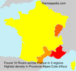 Surname Rivara in France