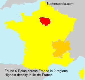 Surname Rolas in France