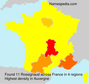 Surname Rossignaud in France