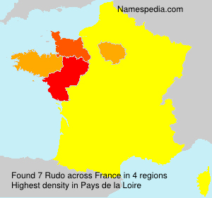 Surname Rudo in France
