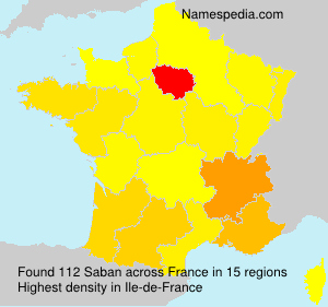 Surname Saban in France