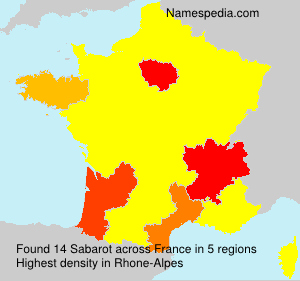 Surname Sabarot in France
