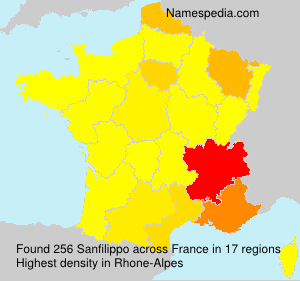 Surname Sanfilippo in France