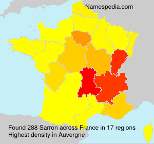 Surname Sarron in France