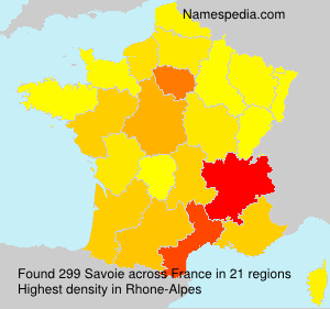 Surname Savoie in France