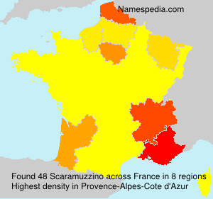 Surname Scaramuzzino in France