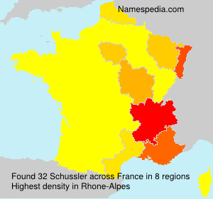 Surname Schussler in France