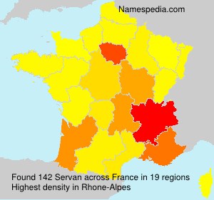 Surname Servan in France