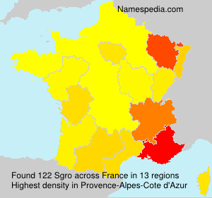 Surname Sgro in France