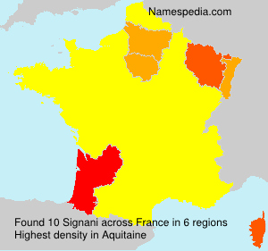 Surname Signani in France