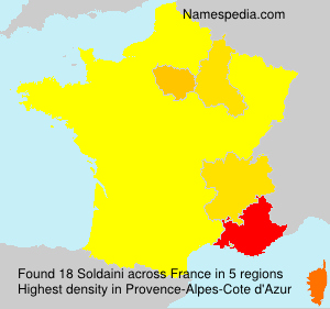 Surname Soldaini in France