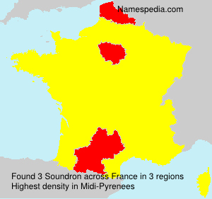 Surname Soundron in France