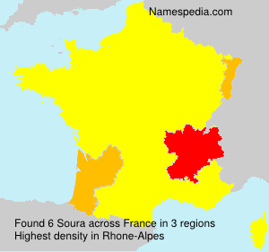Surname Soura in France