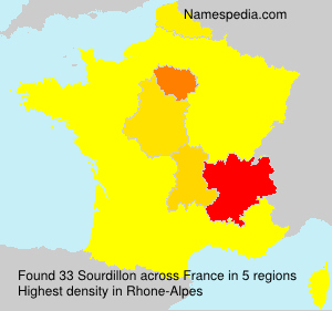 Surname Sourdillon in France