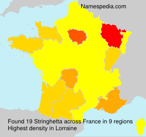 Surname Stringhetta in France
